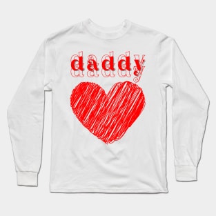 Family Matching Mommy Daddy Daughter Son Valentine Design Long Sleeve T-Shirt